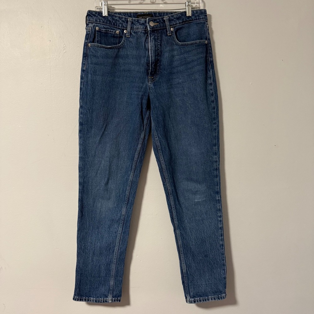 Free Assembly Womens Super High Rise Straight‎ Leg Jeans Dark Wash Size 12